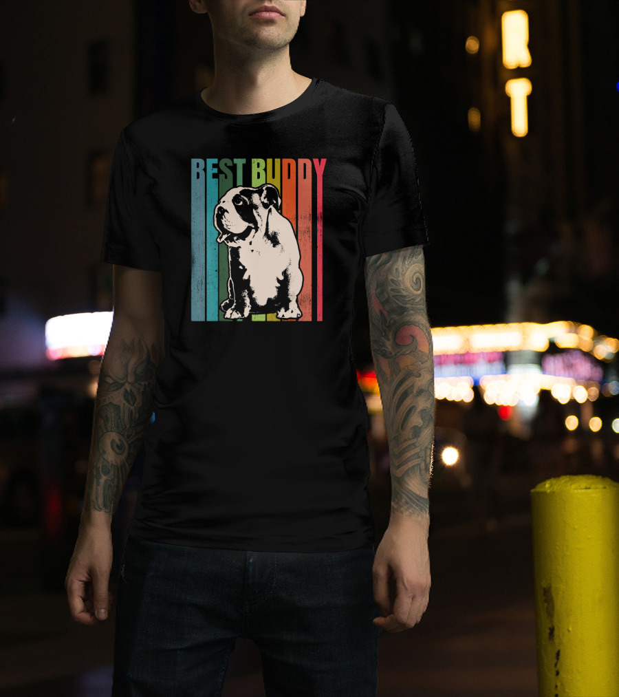 BEST BUDDY Vintage English Bulldog T-Shirt