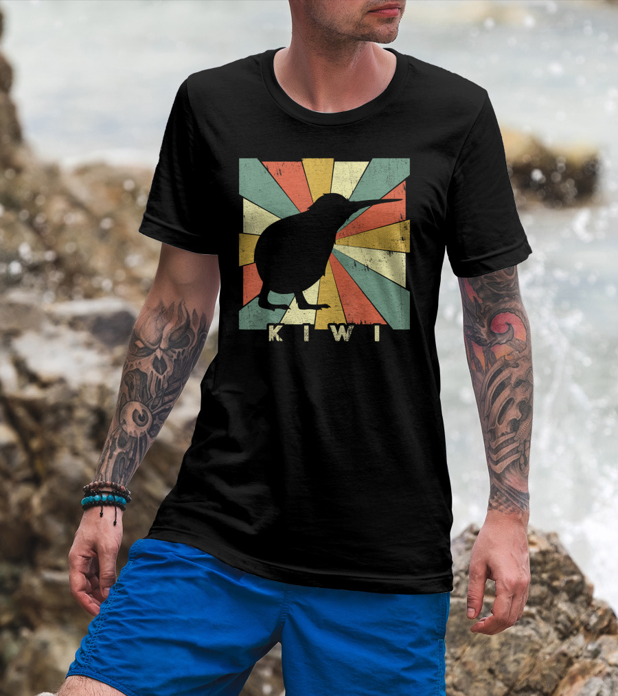 Vintage Kiwi Bird Retro Style Animal Lover T-Shirt