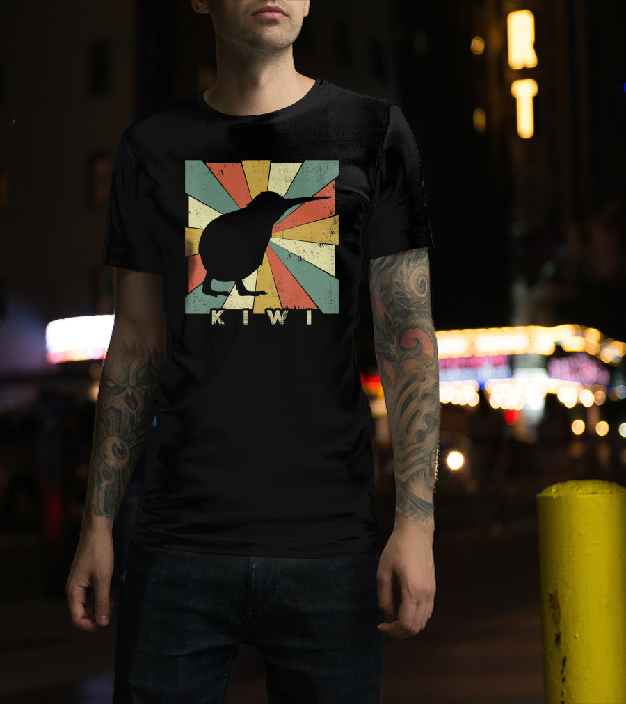 Vintage Kiwi Bird Retro Style Animal Lover T-Shirt