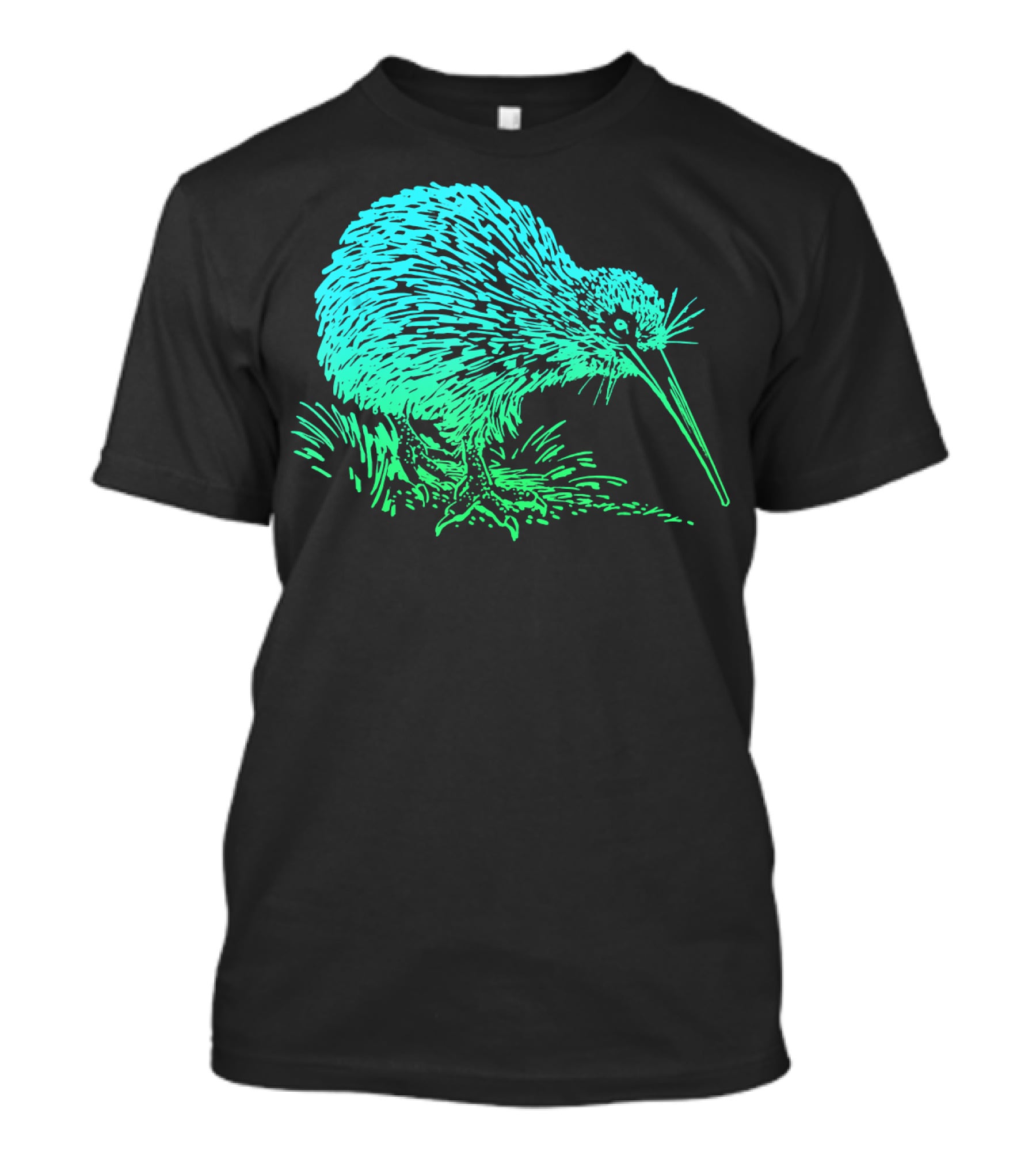 Vintage Neon Kiwi Bird Awesome Retro T-Shirt