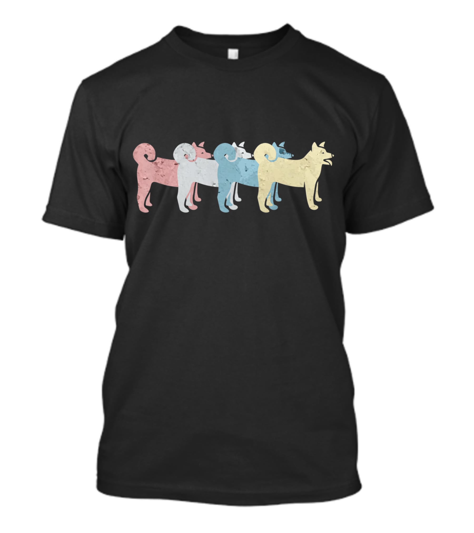 Vintage Akita Inu Funny Dogs Lover Colorful T-Shirt