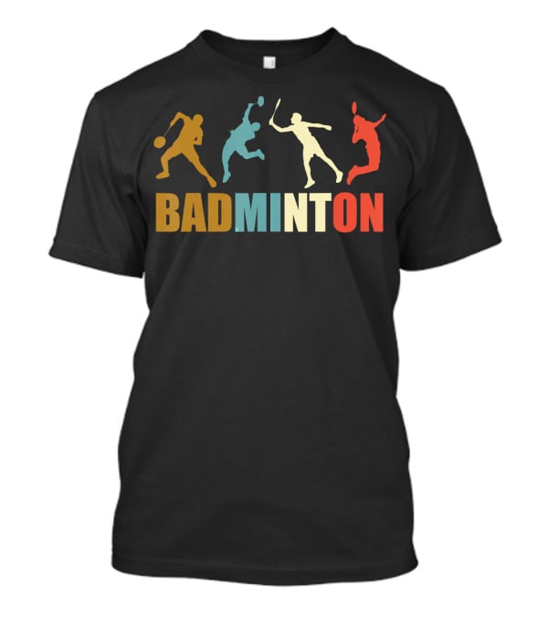 Vintage Style Badminton Mom 70s Badminton Sports T-Shirt