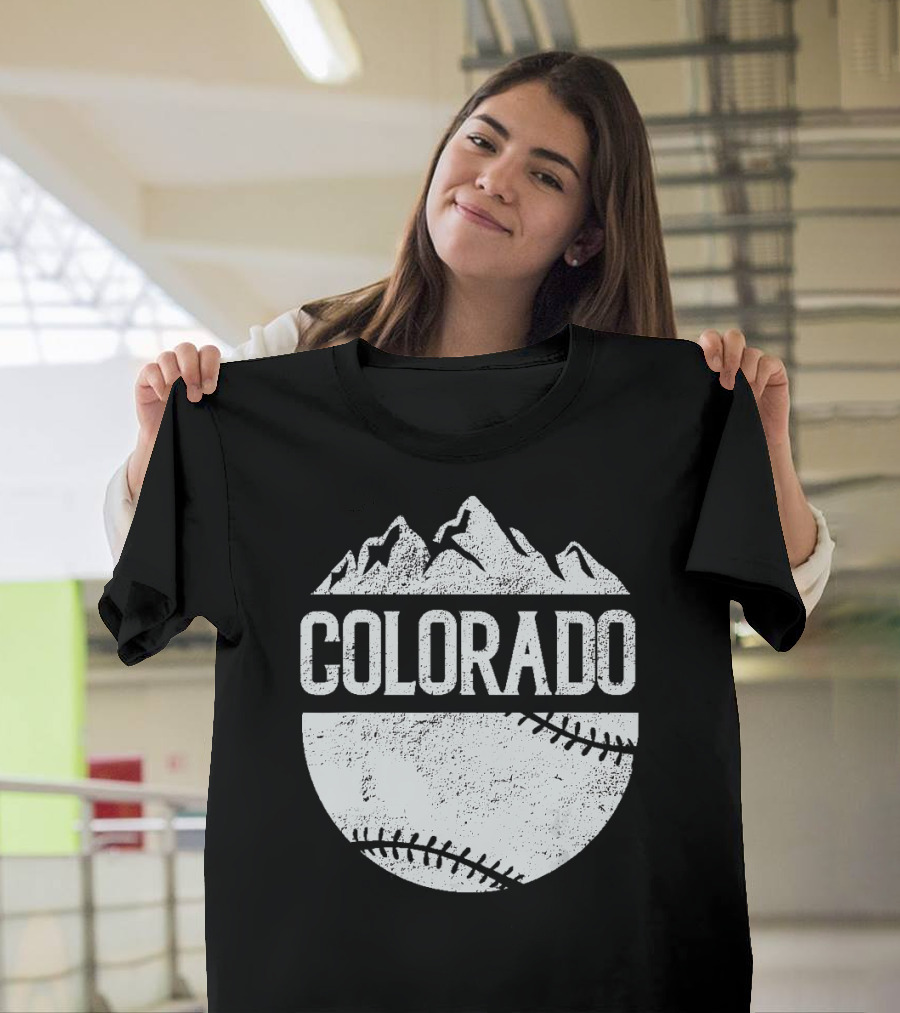 Colorado Rocky Mountain Baseball Vintage T-Shirt