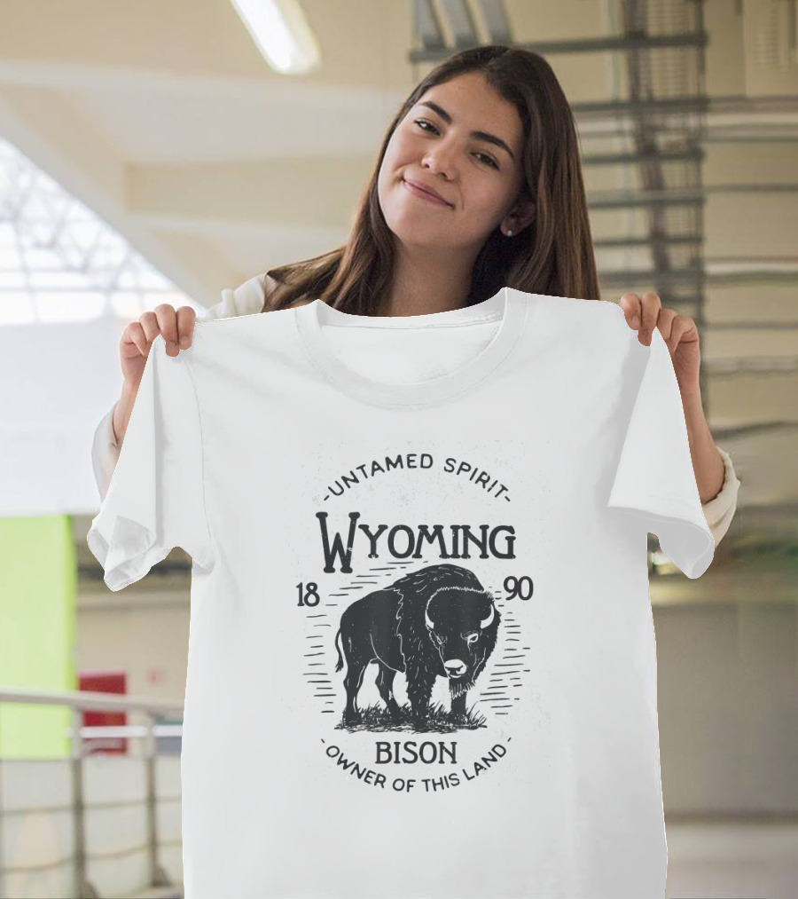 Vintage Wyoming 1890 Bison Explorer Retro 70s 80s Buffa T-Shirt