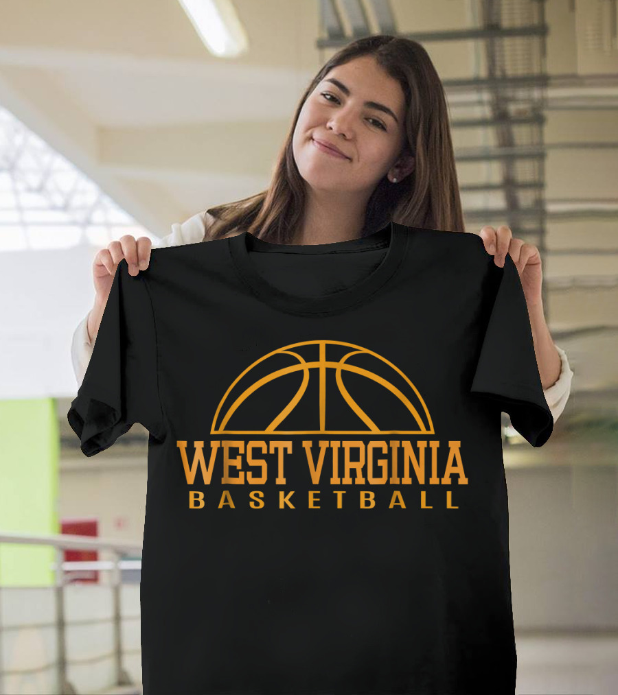 West Virginia Basketball Logo Arch Basketball T-Shirt