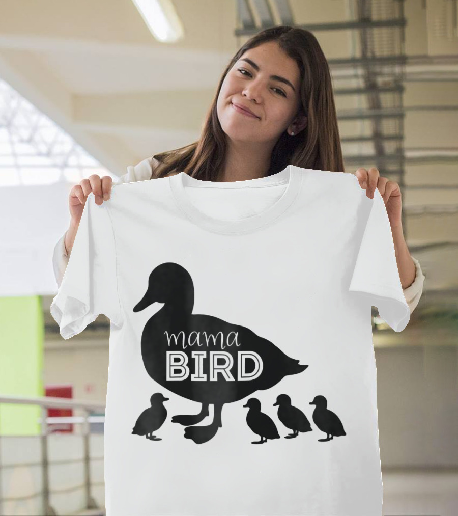 Mama Bird Family Cute Funny Duckling T-Shirt