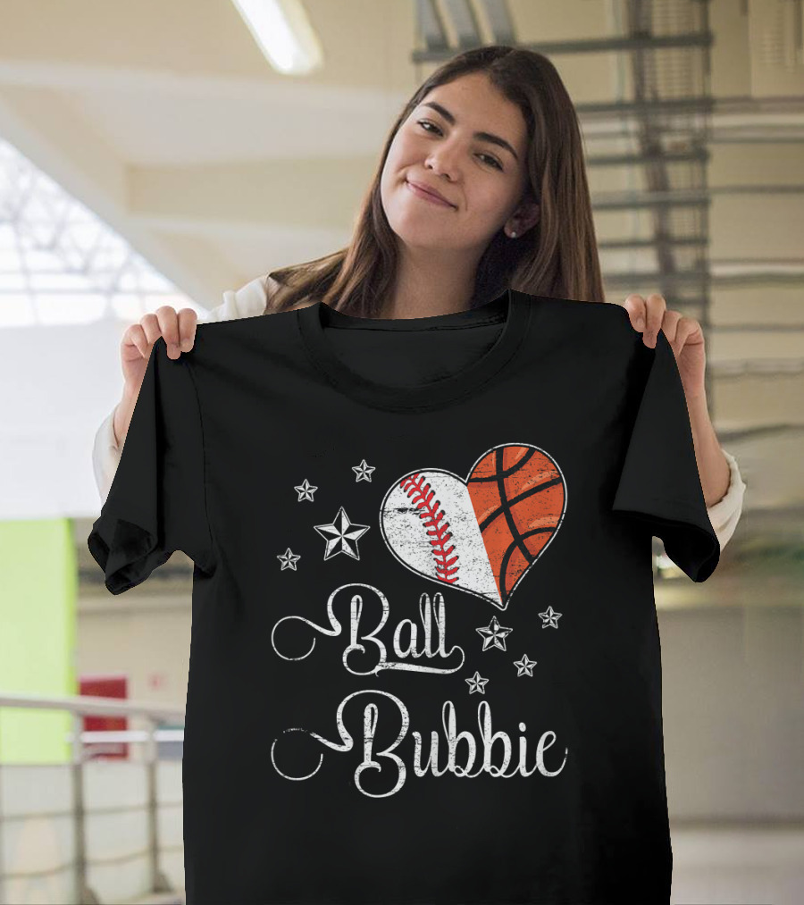 Proud Baseball Basketball Ball Bubbie T-Shirt