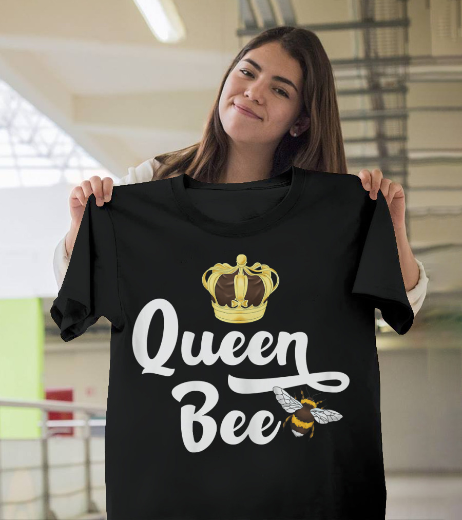 Queen Bee Mother's Crown And Bumblebee T-Shirt