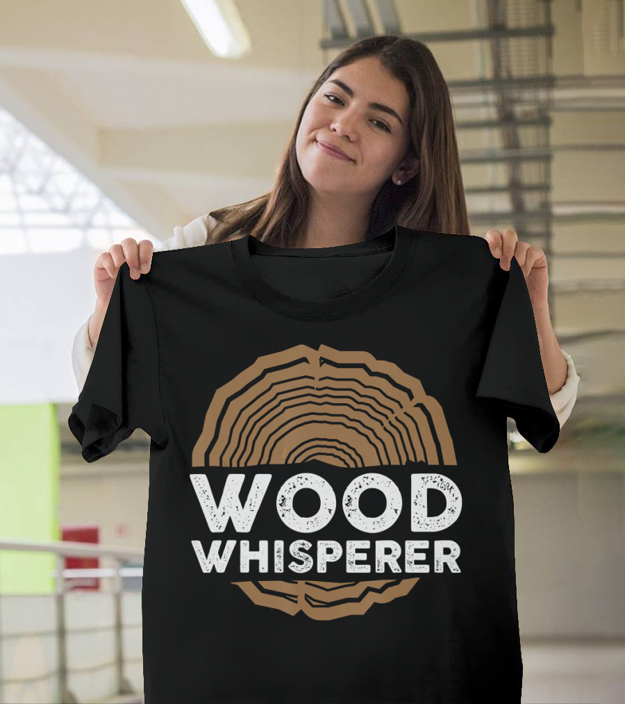Wood Whisperer Funny Woodworkers Carpentr Tree Rings T-Shirt