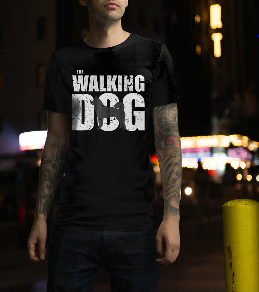 The Walking Dog Akita Dark Version Funny Cut T-Shirt