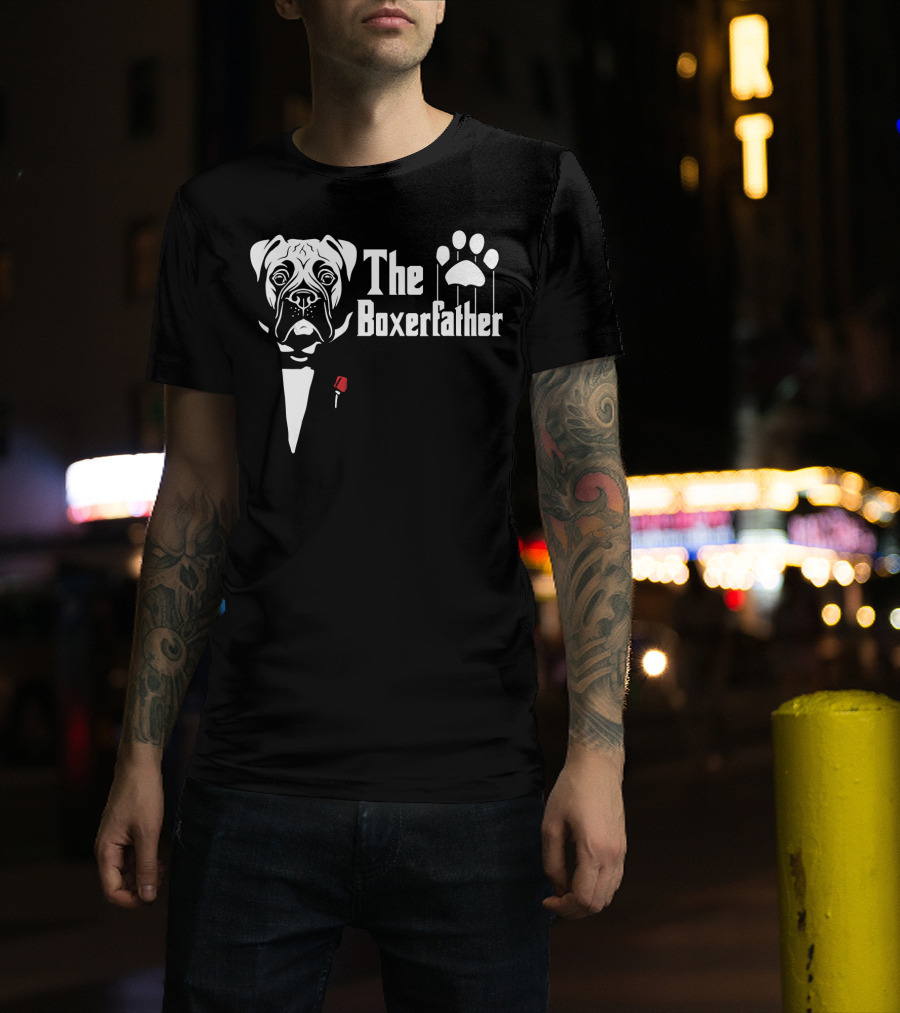 The Boxerfather Funny Boxer's Dog Paw Puppet T-Shirt