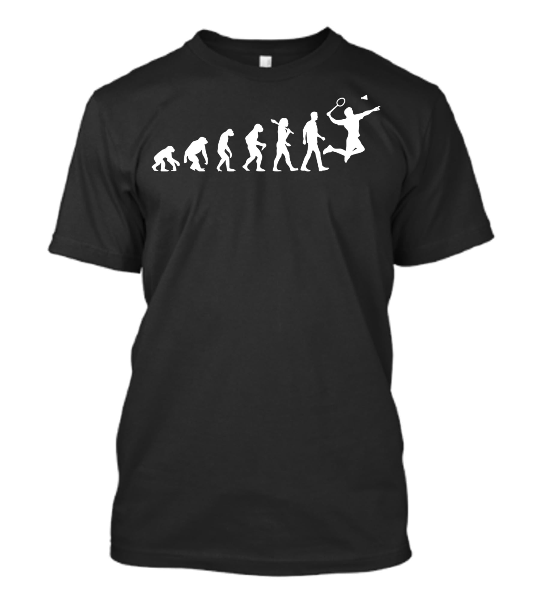Evolution Of Humans Into Badminton Player T-Shirt
