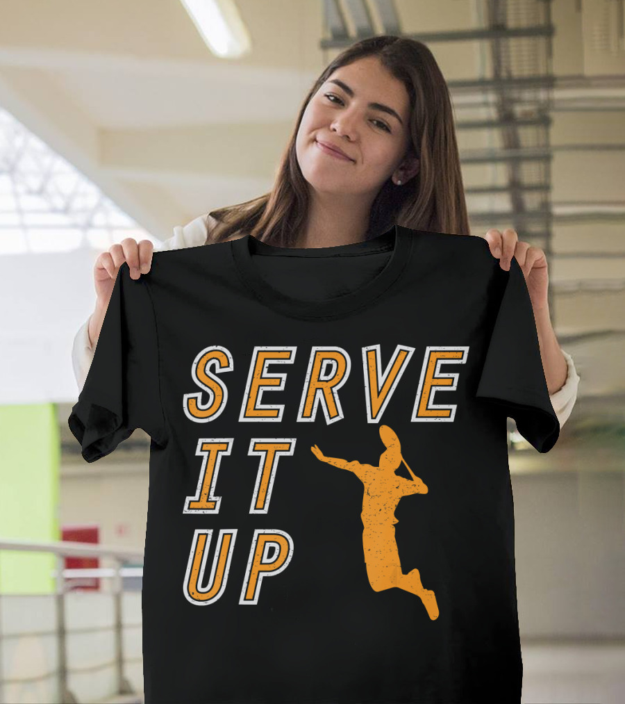 Serve It Up Badminton Summer Sports Player T-Shirt