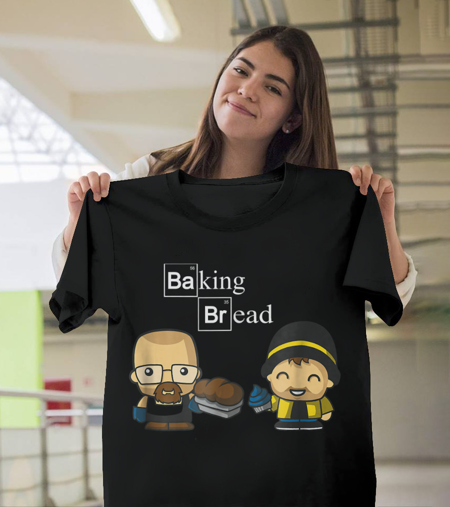 Baking Bread Funny Cartoon Characters T-Shirt