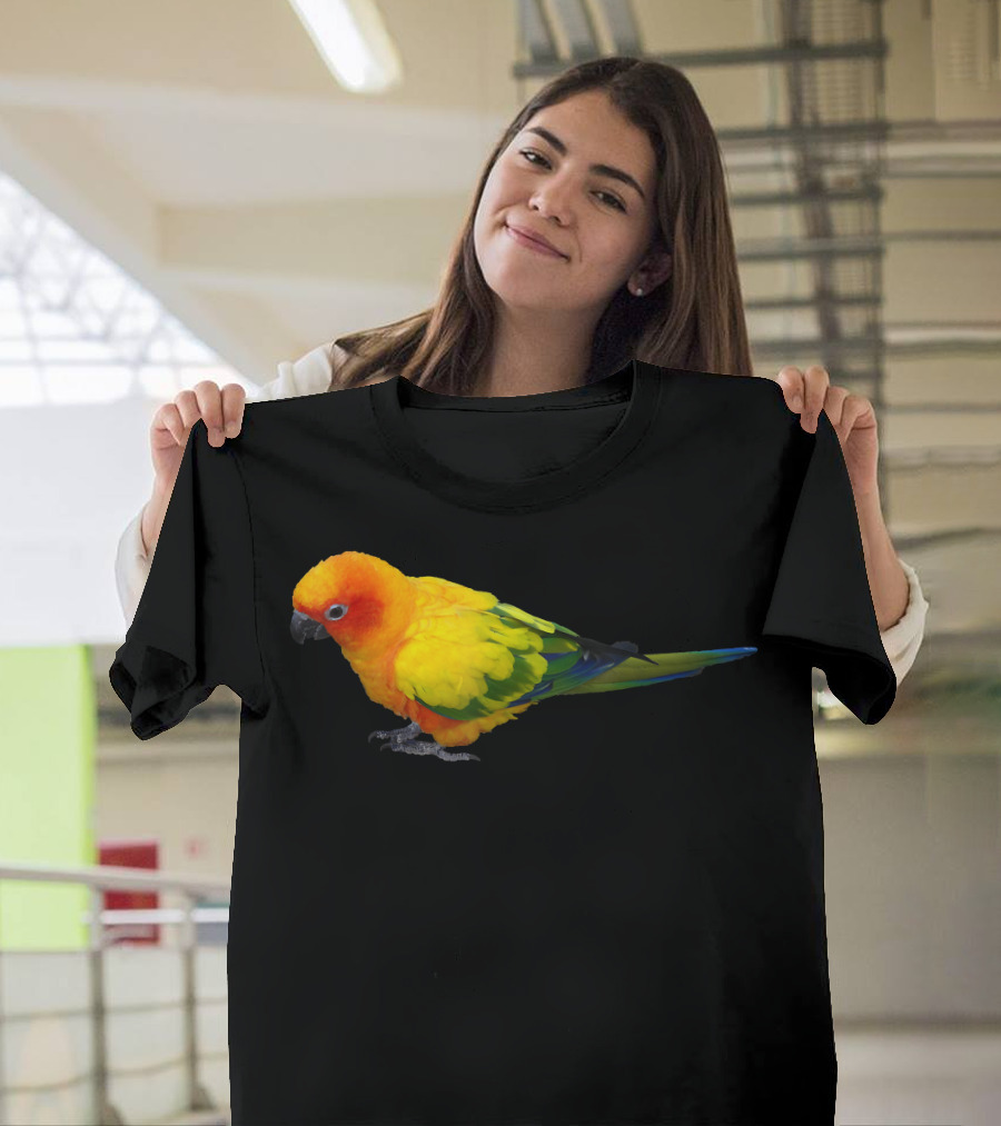 Sun Conure Colorful Parrot Bird Vibrant Tropical Plumage T-Shirt