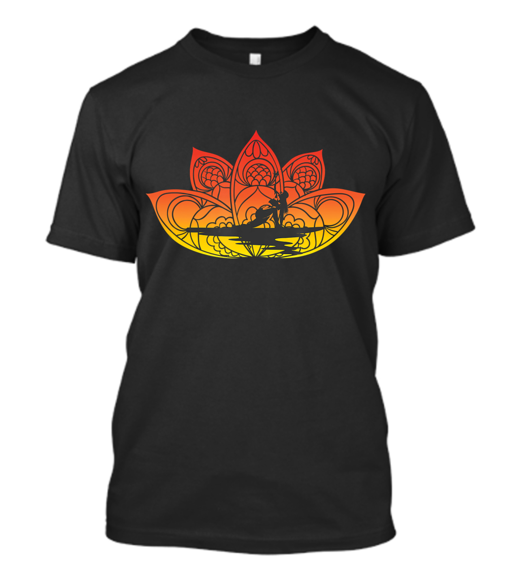 SUP Paddle Board Yoga Zen Meditation Lotus T-Shirt