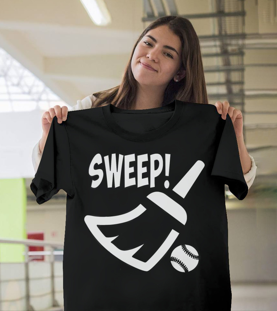 SWEEP Baseball Broom and Ball T-Shirt
