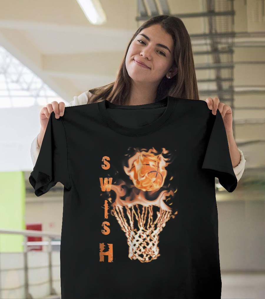 Swish Basketball Flaming Dunk T-Shirt