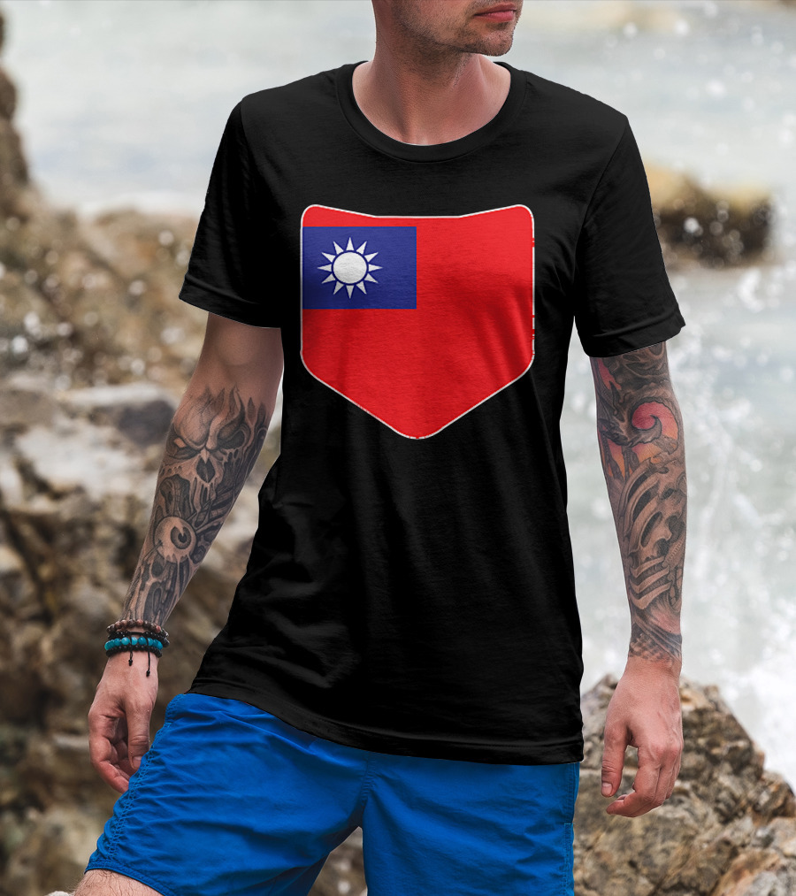 Taiwan Flag Pocket T-Shirt