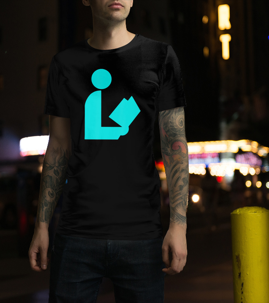 TealAqua Library Icon Road Sign Librarian Summer T-Shirt