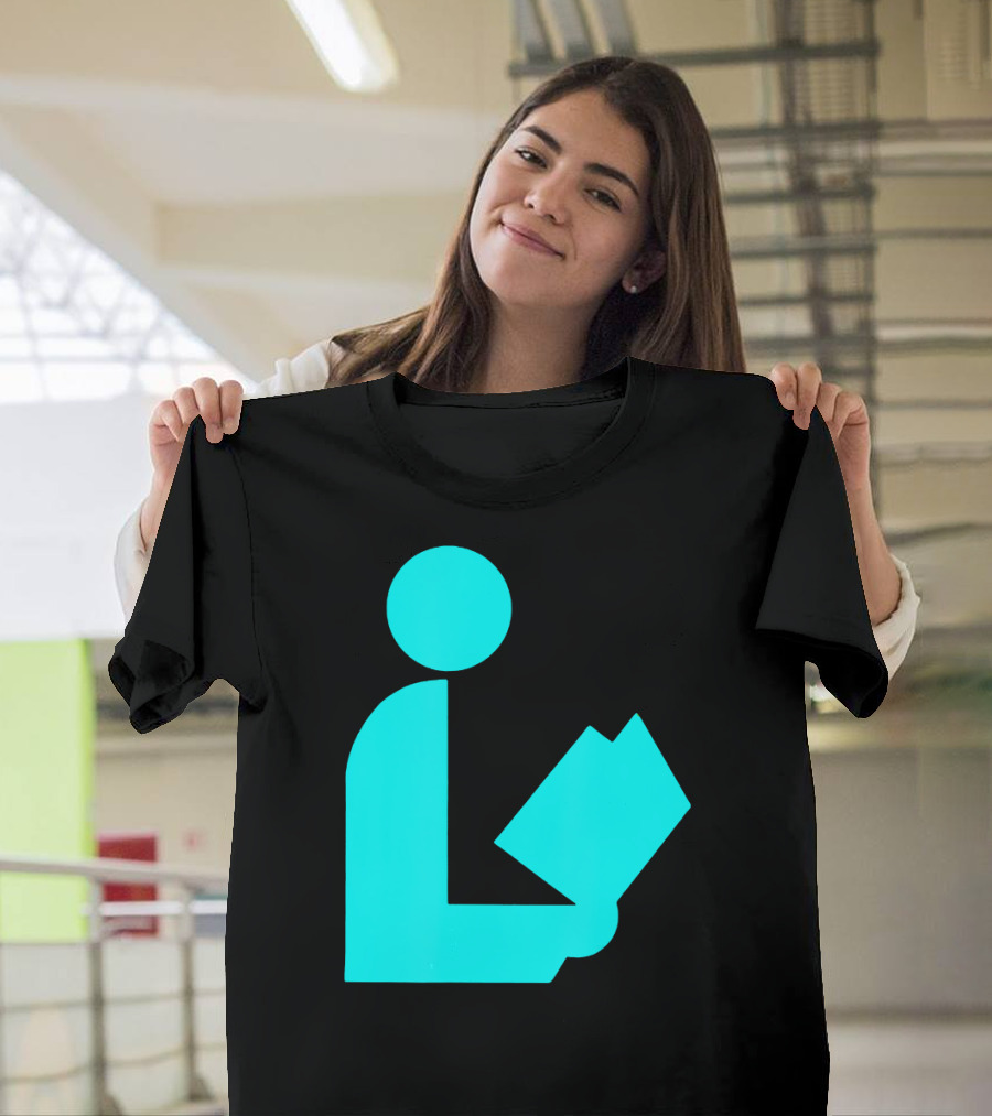 TealAqua Library Icon Road Sign Librarian Summer T-Shirt