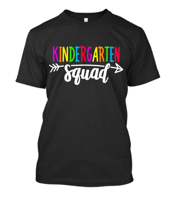 Kindergarten Squad Teacher Team Back T-Shirt
