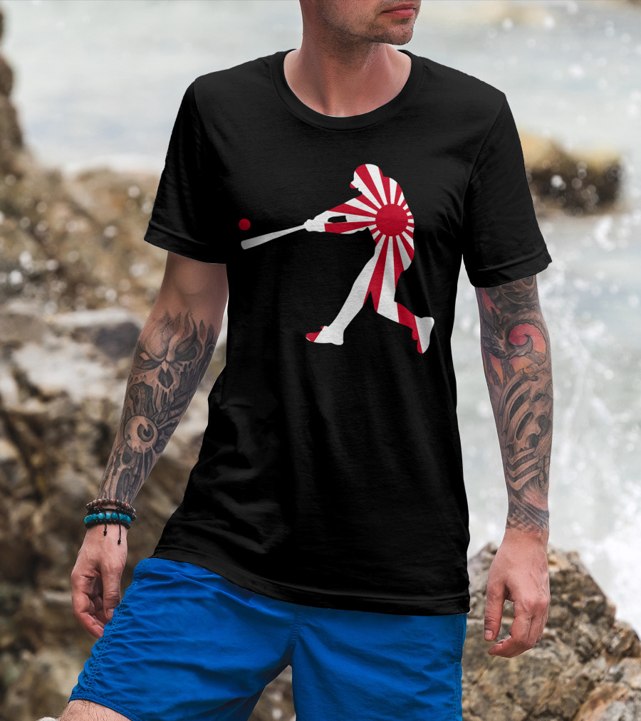 Japan Baseball Rising Sun JPN Batter Class T-Shirt