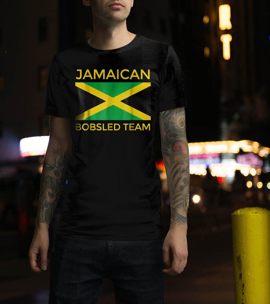 Jamaican Bobsled Team Jamaican Flag Jamaican Bobsled Team T-Shirt