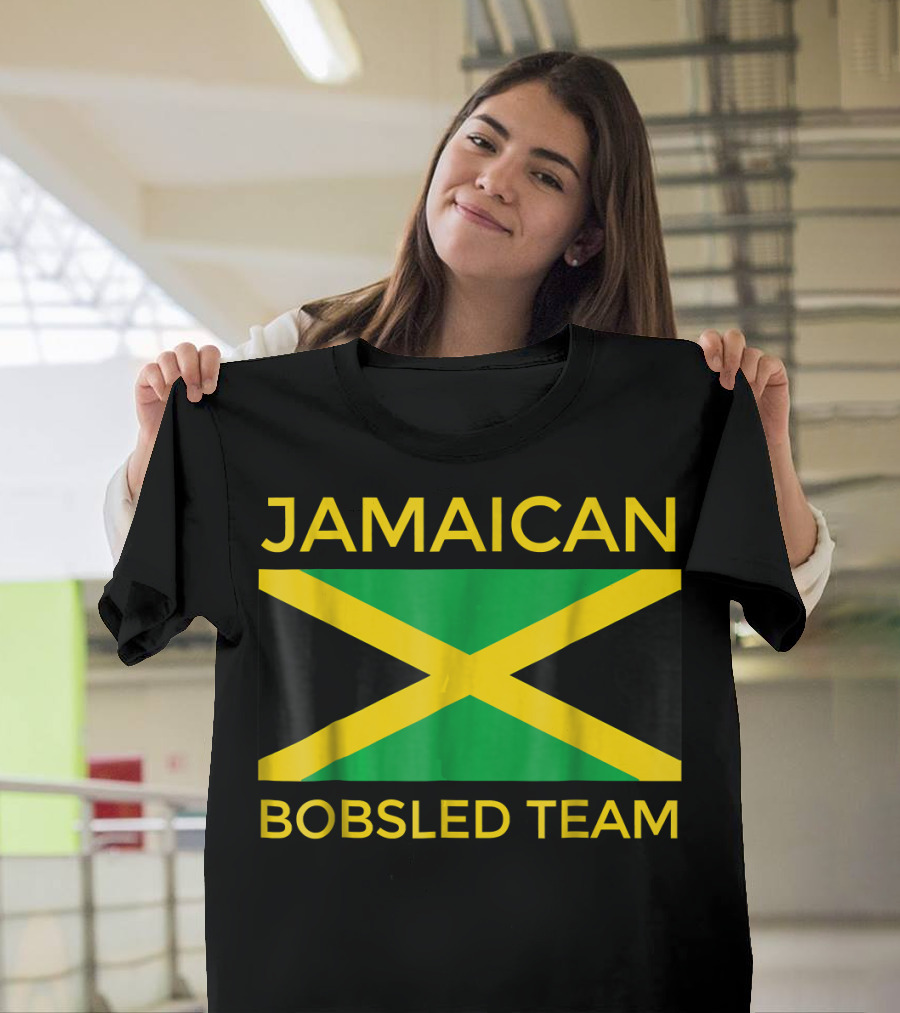 Jamaican Bobsled Team Jamaican Flag Jamaican Bobsled Team T-Shirt
