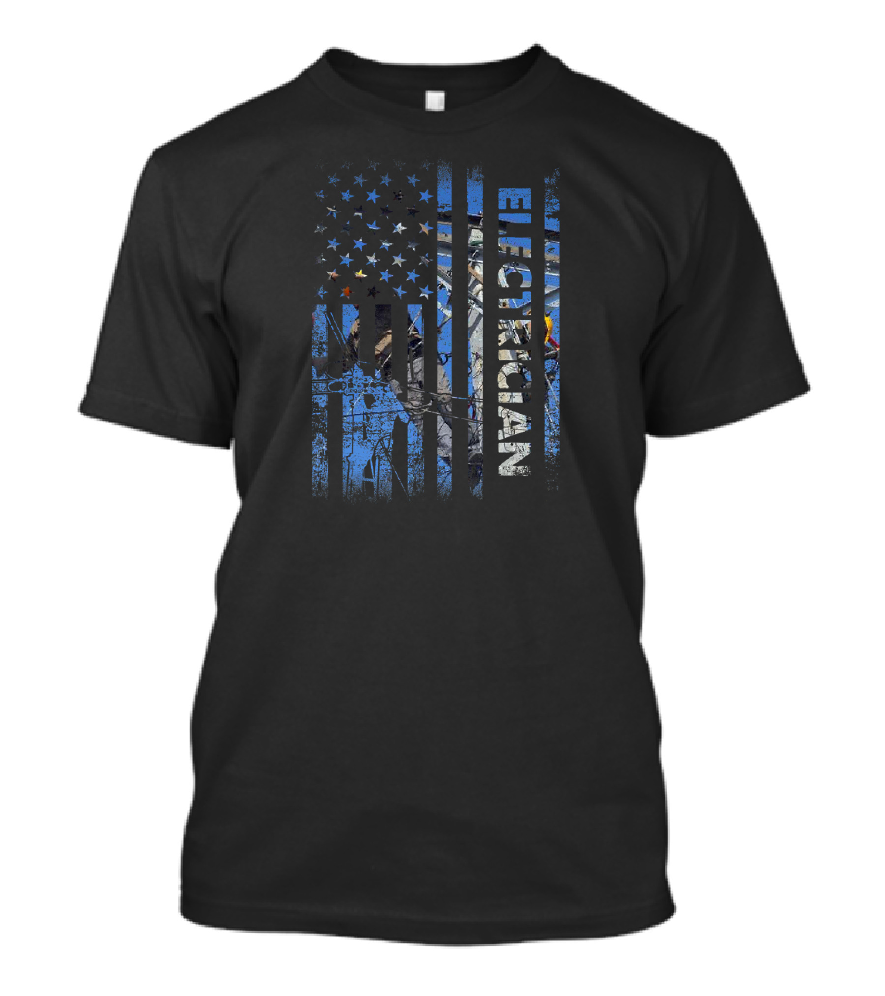 American Flag Electrician Stars And Stripes Patriotic T-Shirt