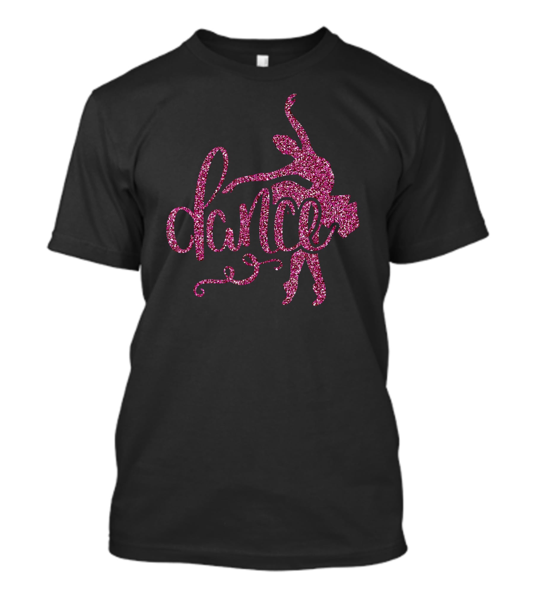 Ballet Dance Pink Glitter Ballerina T-Shirt
