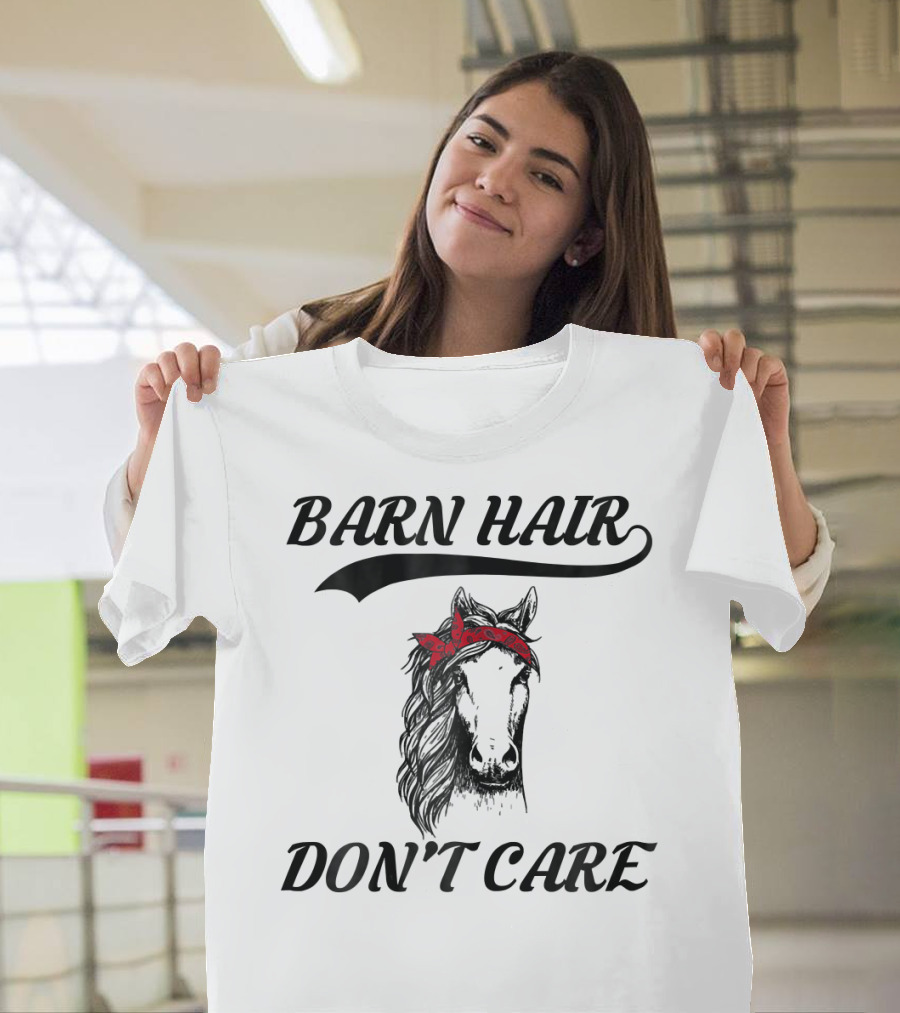 Barn Hair Don't Care Horse Bandana Rider T-Shirt