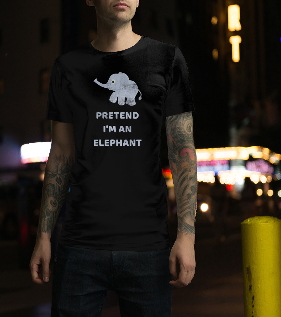 Pretend I'm An Elephant Lazy Halloween T-Shirt