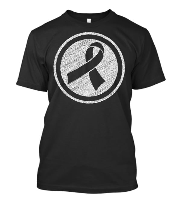 Epilepsy Awareness Chalk Ribbon Circle Purple T-Shirt
