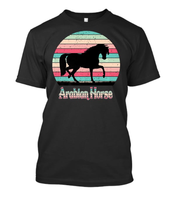 Arabian Horse Retro Stripes T-Shirt