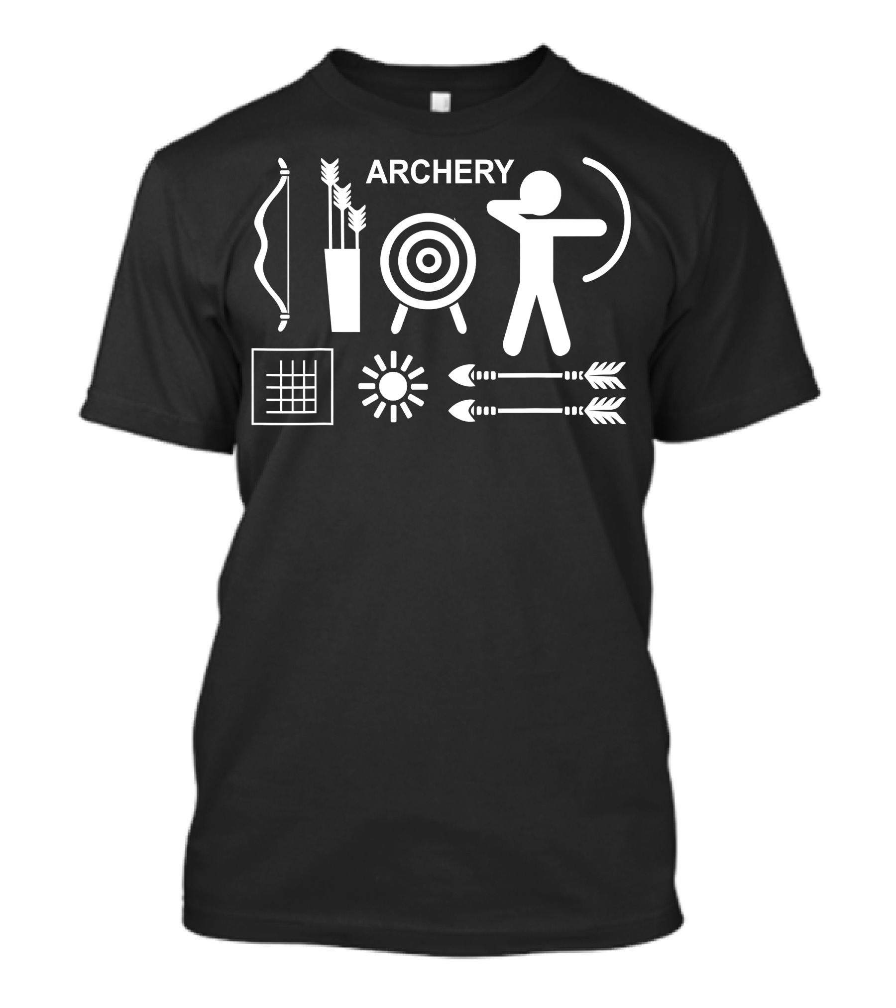 Archery Bow And Arrow Target Icon Set T-Shirt