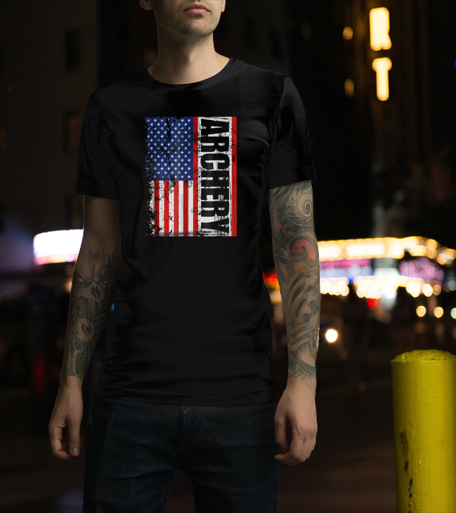 Archery American Flag Archery T-Shirt