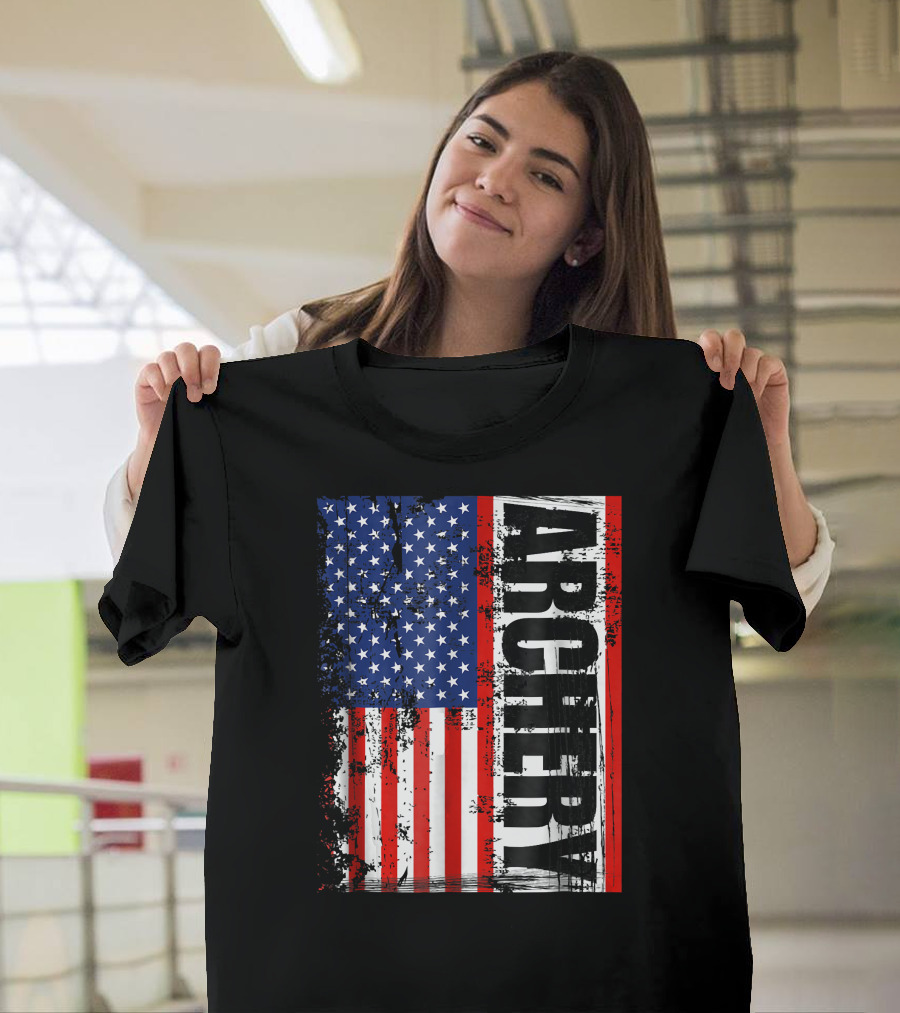 Archery American Flag Archery T-Shirt