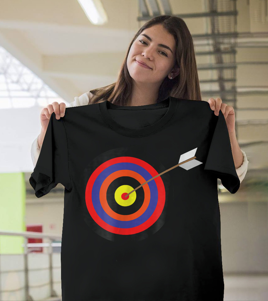 Archery Bullseye Hits The Spot Arrow Target T-Shirt