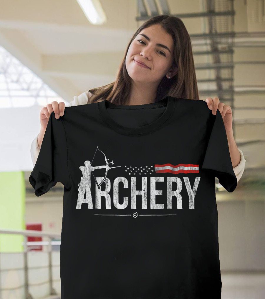 Archery USA Flag Silhouette T-Shirt