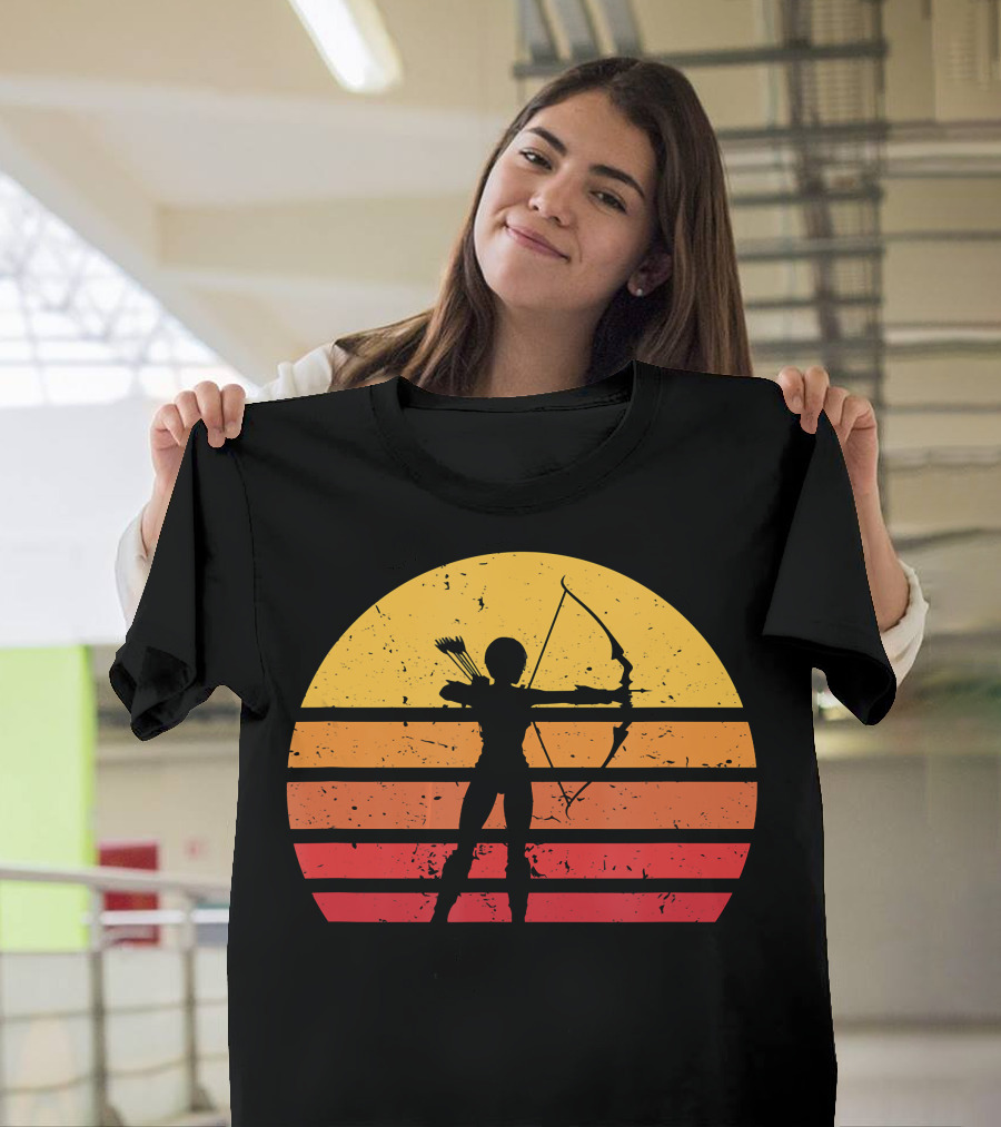 Archery Vintage Sunset Women Archer T-Shirt