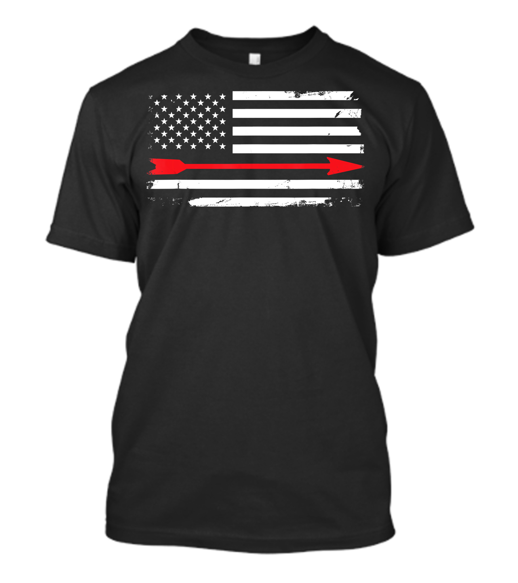 Vintage American Flag With Red Arrow Archery T-Shirt