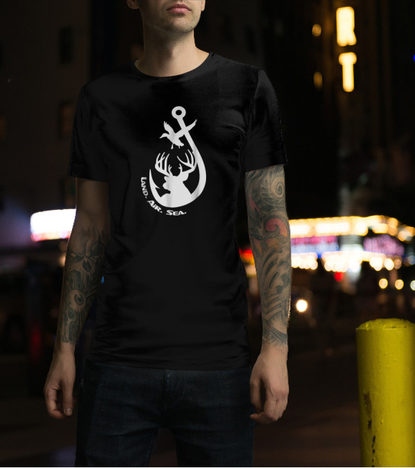 Awesome Hunting And Fishing Land Air Sea T-Shirt