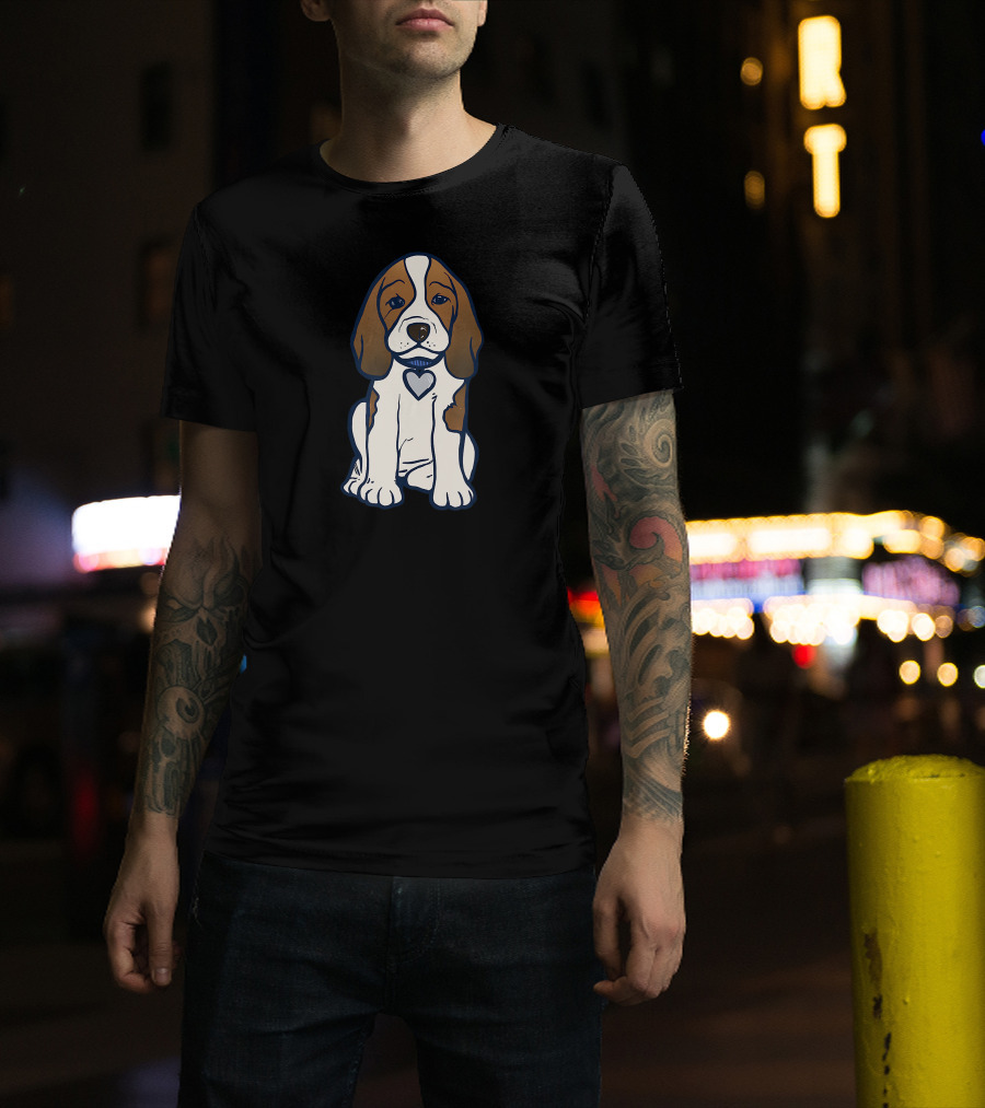Beagle Puppy With Heart Collar T-Shirt