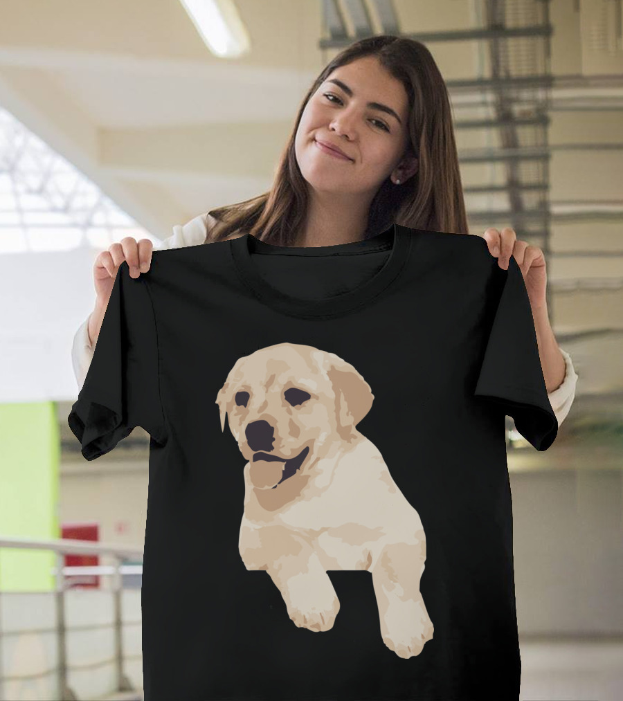 Happy Labrador Retriever Puppy in Playful Pose T-Shirt