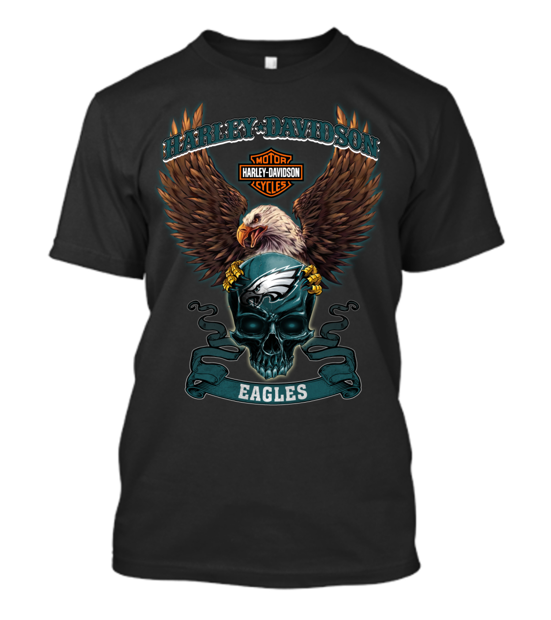 Harley Davidson Eagles Philadelphia Eagles Motorcycles T-Shirt