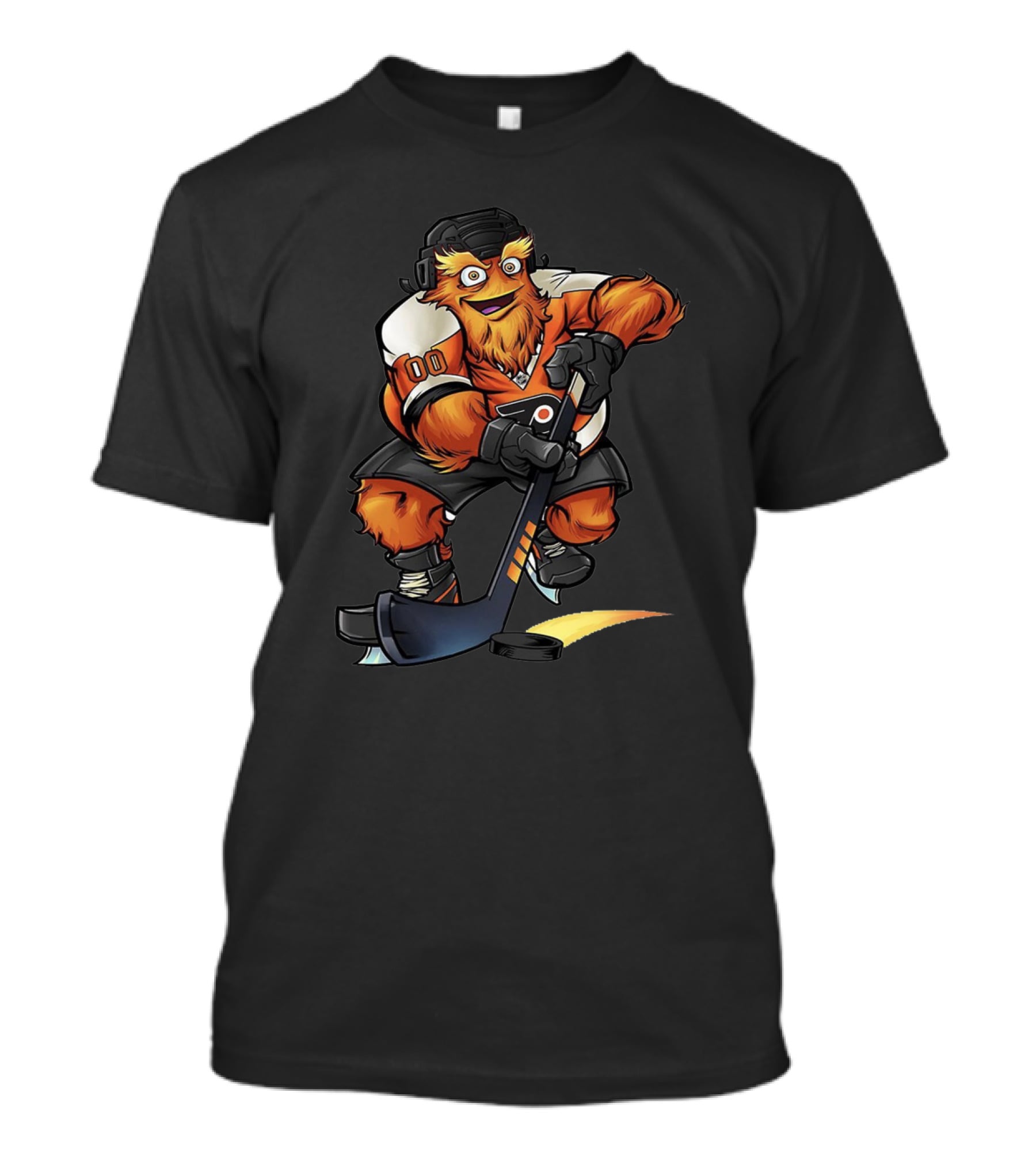 Gritty Philadelphia Flyers Hockey Character With Stick Drawing T-Shirt