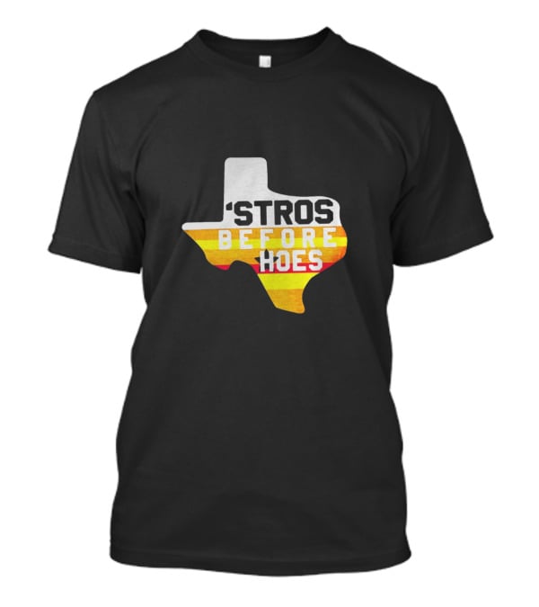 'Stros Before Hoes Texas Shape Retro Houston T-Shirt