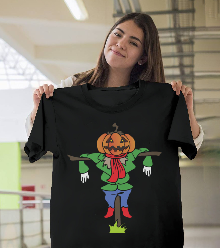 Halloween Pumpkins Scarecrow Horror Monster Zombie T-Shirt