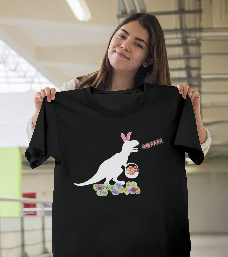 Easter Bunny Dinosaur Rex Eggs RAWRRRRR T-Shirt